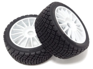 1:6 Primal RC Porsche Rally Tires Installed (glued) on Rims (set of 2)