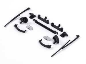 1:6 Primal RC Porsche Side Mirrors, Door Handle and Wiper Blades with Mounts